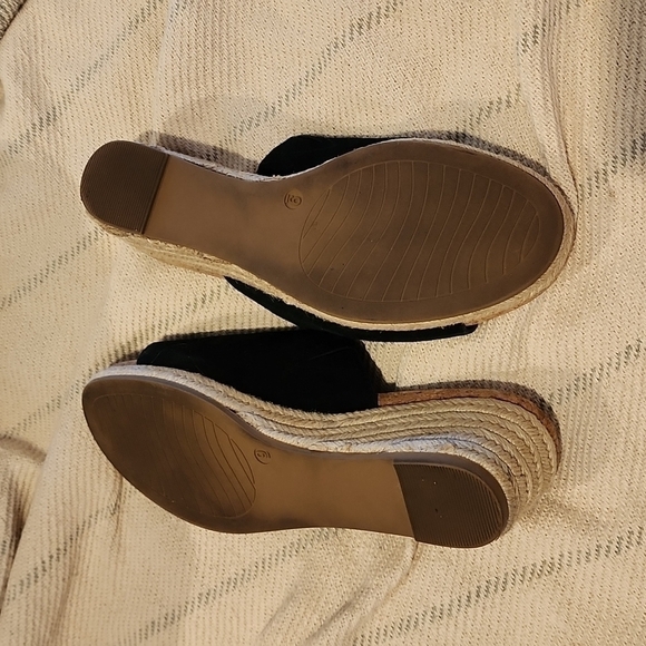 Bjorndal cork and jute wedge heel sandal size 9 black - Picture 3 of 6